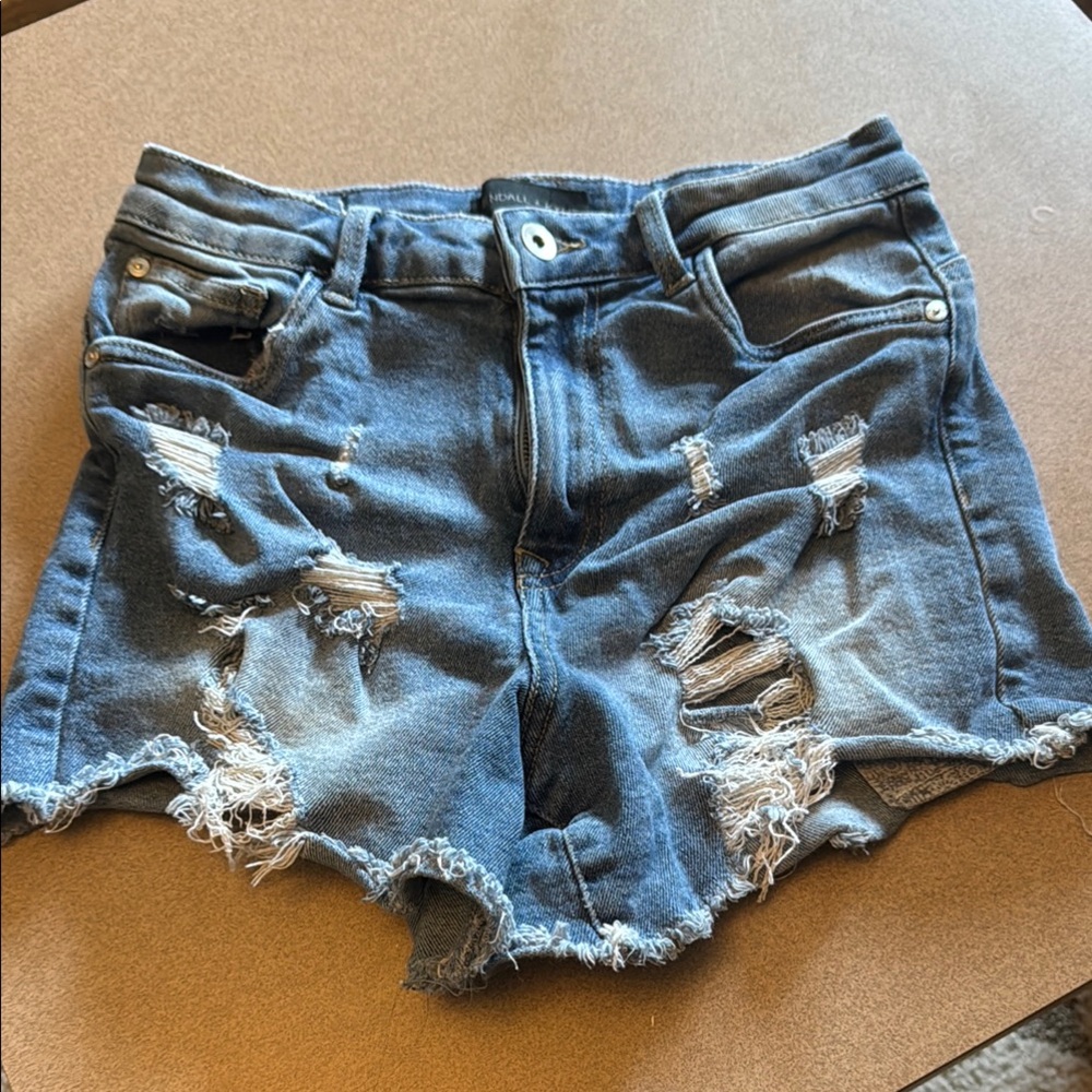Kendall & Kylie Distressed Denim Shorts
